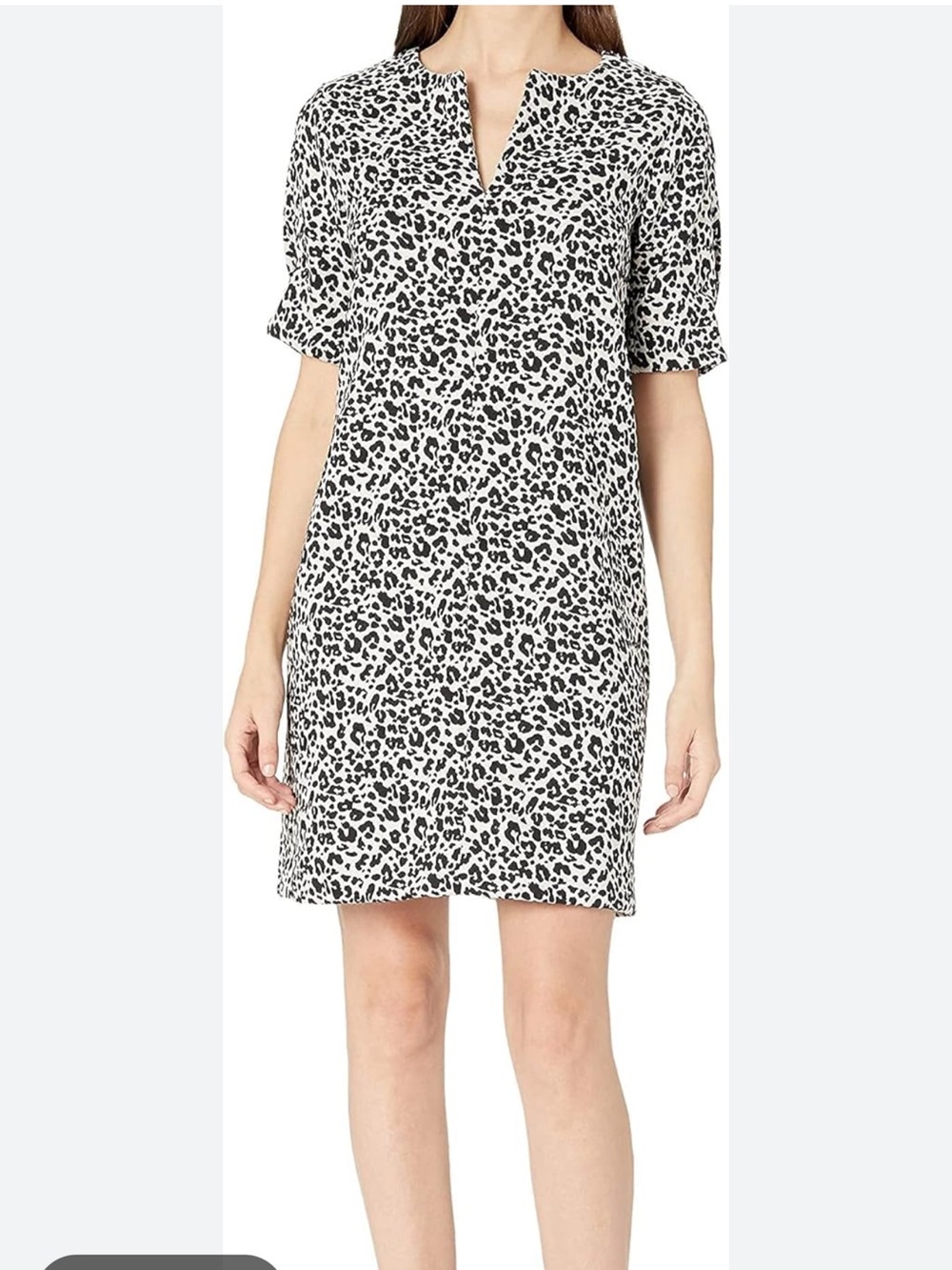 Karen Kane Black and White Leopard Shift Dress